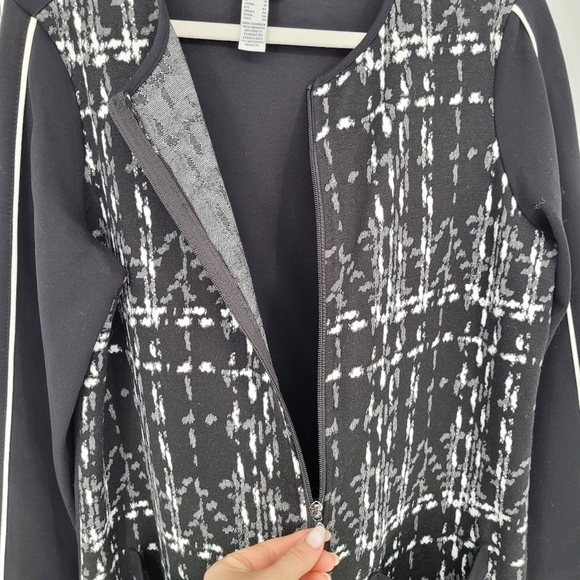 JOSEPH Ribkoff Black Grey white Coat Style blazer midi size 16 - Picture 7 of 10